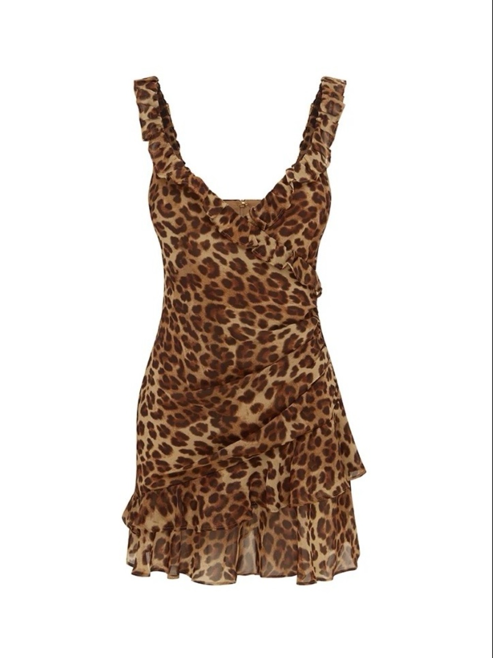 ROMELLY MINI DRESS - LEOPARD PRINT Size M